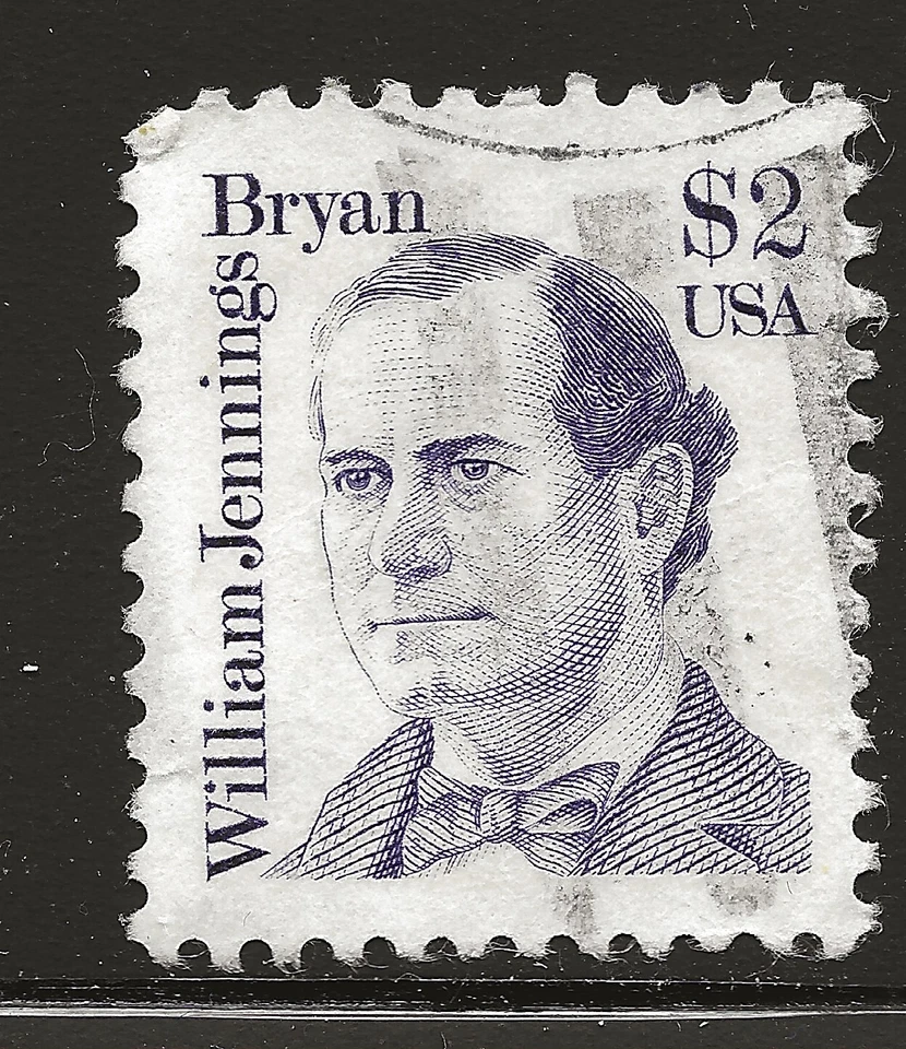 US Scott #2195, Single 1986 William Jennings $2 FVF Used - Image 1 of 1