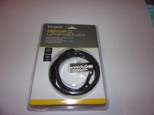 Targus: Bloqueo de cable portátil Defcon CL / Bloqueo de combinación / Cable de 6,5 pies / Totalmente nuevo - Imagen 1 de 2