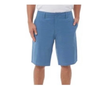 Men Hang Ten Shorts Sz 40 Flat Front Blue Casual - Picture 1 of 4