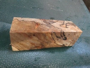 MM-SPALTED MAPLE DELUXE KNIFE BLOCK/SCALES/ CALLS/ PEN BLANKS--M--1--26 - Picture 1 of 2