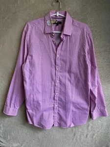 Ben Sherman Casual Formal Shirts Top Size 32-33 Mens Pink Checked Long Sleeve - Picture 1 of 10