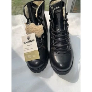 NWT Blackstone SL-81 black hiking style boots with shearling lining size 9 - Picture 1 of 6