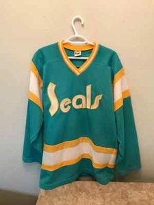 California Golden Seals Retro Rare 1970s Vintage Darby NHL Hockey Jersey Size L - Picture 1 of 4