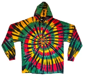 TIE DYE Sudadera con Capucha Rasta Espiral Mangas Largas Con Capucha Sm Med Lg XL 2X 3X - Imagen 1 de 1