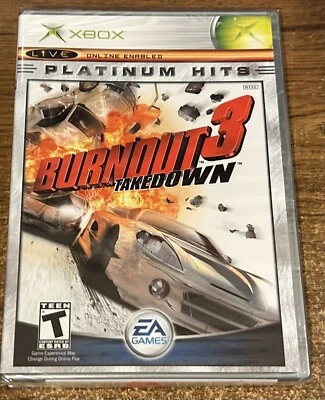 XBOX - BURNOUT 3: TAKEDOWN Game COMPLETE New FACTORY SEALED Hits DAMAGED CASE - Image 1 of 4