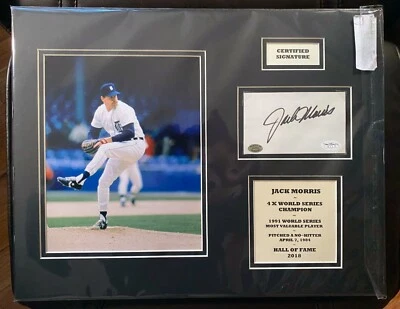 Jack Morris Autographed 14x18 Display JSA - Image 1 of 2