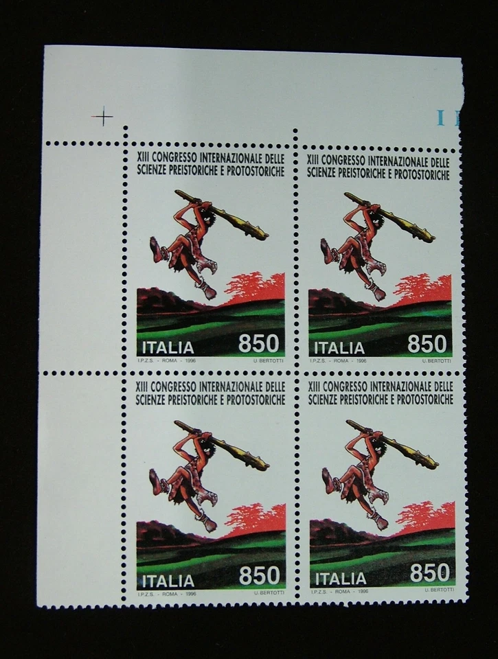 1996 Italy Block Of 850 Lire Congress Of Prehistoric Sciences MNh** 6p - Image 1 of 1