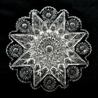 abp American Brilliant Cut glass TRAY, Plate, Expanding Star, Libbey, 43 hobstar