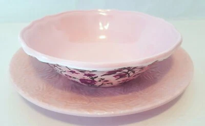 Opalhouse Ditsy Floral Rosa Flores Set Melamina Cereal Sopa Cuenco y Ensaladera Plato Foto 1 de 4
