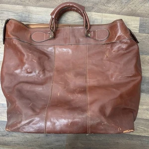 LAVORAZIONE ARTIGIANALE ITALY HANDTASCHE LEDER BORDEAUX TOP GRIFF SCHULTERTASCHE - Bild 1 von 24