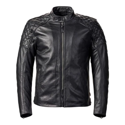 Chaqueta de cuero para motocicleta Triumph Braddan Black Beast para hombre Chaqueta de motociclista de cuero de vaca Foto 1 de 2