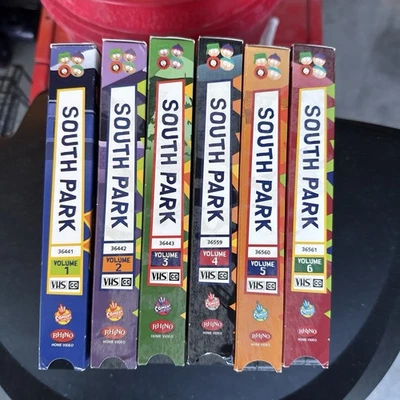 South Park VHS Lot Vol 1–6 1998 Comedy Central Rhino Home Video Collectible - Image 1 of 4