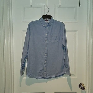 Boy's sz XL 18 20 Izod Long Sleeved Blue Button Down Shirt - Picture 1 of 4