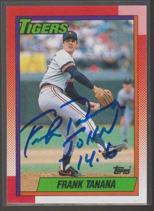 Topps Frank Tanana 1990 autografiado - Tigres - Imagen 1 de 1
