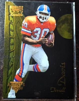 1996 Pinnacle Zenith Terrell Davis # Z-116 Rookie Denver Broncos HOF - Image 1 of 4