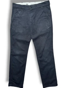 Dickies Work Chinos W32 L30 Black Cotton Blend Zip Fly Casual Trousers - Picture 1 of 15