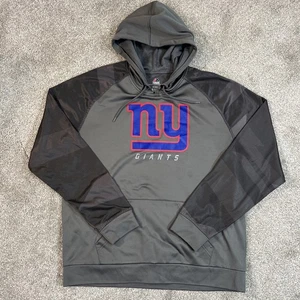 Majestic ThermaBase Fleece Base Hoodie XL Gray Giants NFL Pullover Performance - Picture 1 of 9