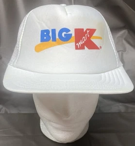 Cappello vintage Big K Mart berretto camionista snapback bianco - Foto 1 di 9