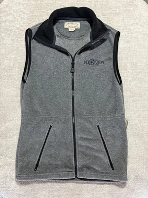 Chaleco polar Kenner Boats para hombre pequeño gris cremallera bordado Timberline exterior Foto 1 de 4