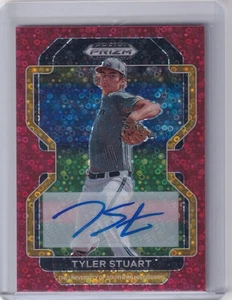 2022 Prizm Draft Tyler Stuart Prizm Auto Red Circles /99 Nationals - Bild 1 von 2