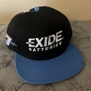 VINTAGE Geoff Bodine  #7 Hat  NASCAR  Race Gear Hat - Exide Batteries Racing - Picture 1 of 5