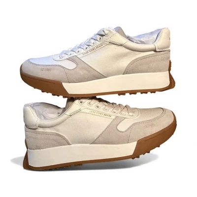 Tênis Feminino Sam Edelman Layla Branco Camurça/Nylon Tamanho 9.5M EUR 40.5, NOVO NA CAIXA - Imagem 1 de 4