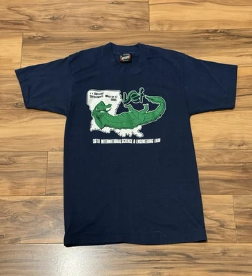 Camiseta De Colección Años 80 Pantalla Estrellas Puntada Única Feria de Ingeniería Científica S Azul Foto 1 de 4