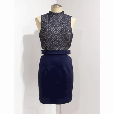 Speechless Junior's Navy Sleeveless Cutout Formal Party Mini Dress Size 11 - Image 1 of 4
