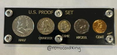 1962 US Mint 5-Coin Silver Proof Set in Black Capital Holder - Image 1 of 2