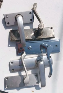 Vintage Retro Chrome Metal Silver Glass Door Handle doors HANDLE job lot bundle - Picture 1 of 9