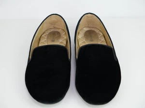 Birdies The Starling Black Velvet Flats Loafer Slip On Comfort Shoes Womens Sz 7 - Picture 1 of 10