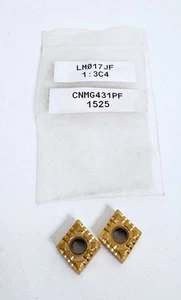 (2) SANDVIK CNMG431-PF 1525 Carbide Indexable Turning Inserts TiCN & TiN - Picture 1 of 3