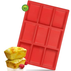 Mini Padella per Pane in Silicone, Mini Padella per Pane Antiaderente, 9 Cavità Silicone Pane Bak... - Foto 1 di 8