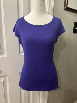 ATHLETA Tinsley Tee T-Shirt Amalfi Blue Purple Size XS Athleisure Soft Stretch - Image 1 of 4