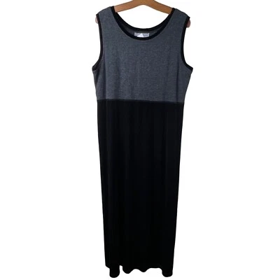 Vestido Y2K Carol Anderson Talla 1X California Maxi Sin Mangas Tejido Terciopelo Profesor Foto 1 de 4