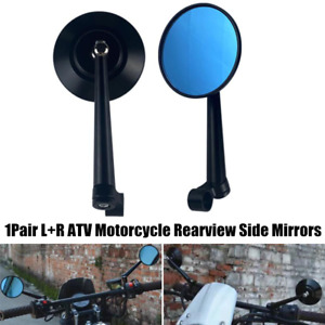 2PCS Universal Motorcycle Dirt Bike Aluminium Alloy Larger Rearview Side Mirrors