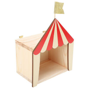 Circus Wood Child House Model Free Standing Jewelry Display Holder