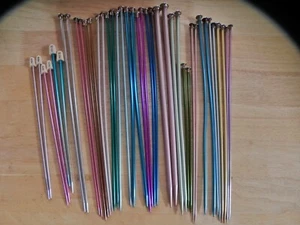 Knitting Needles Lot Of 21 Pair Aluminum Bates Boye Hero Different Sizes - Picture 1 of 3