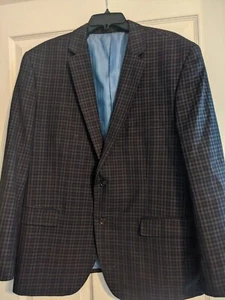 Chaqueta a Cuadros Antonio Cardinni 46R Mezcla Seda 2 Botones Lana/Poliéster/Seda - Imagen 1 de 5