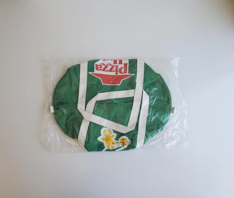 Vintage Milwaukee Bucks 80's Vintage Pizza Hut Canvas Duffel Bag NEW OS Cover