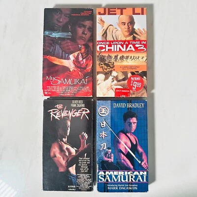 VHS Lot of 4 - Revenger - My Samurai - Once Upon Time China 3 - American Samurai - Image 1 of 4