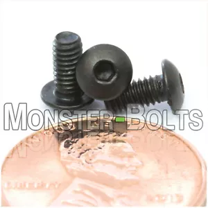 #4-48 x 1/4" Button Head Socket Cap Screws, Alloy Steel Thermal Black Oxide Fine - Picture 1 of 3