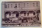 NEW ZEALAND Real Photo Postcard RPPC Waipawa 1900s Scrimgeour’s Hotel Front Oxen