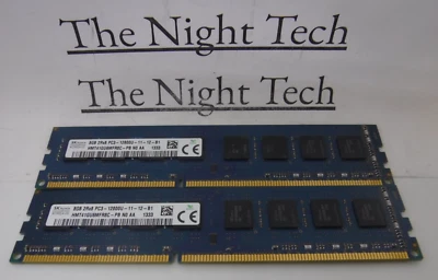SK HYNIX 16GB(2x8GB) 2RX8 PC3-12800U MEMORY HMT41GU6MFR8C-PB - Image 1 of 4