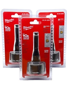 Menge 3 Milwaukee Selfeed Bits 7/16" Schaft 2-1/4" Durchmesser mit je 2 Förderschrauben - Bild 1 von 4