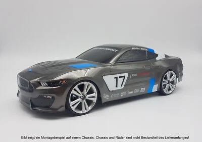 RC CAR KAROSSERIE FORD MUSTANG GT - GRAU - MAßSTAB 1:10 # JLR52 - Bild 1 von 4