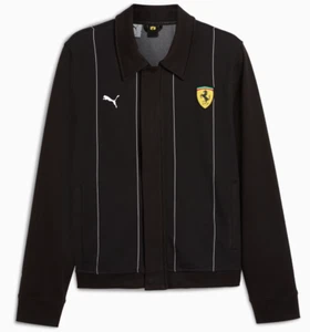 Puma Women's Scuderia Ferrari HP Race Premium Jacket Size L NWT Black White - Picture 1 of 6