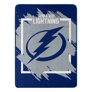 Tampa Bay Lightning Blanket 46x60 Micro Raschel Dimensional Design Rolled - Picture 1 of 1