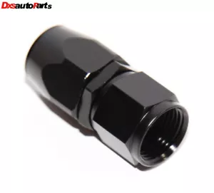 Adaptador de montaje extremo de manguera de línea de gas combustible giratorio recto AN-10 AN10 negro - Imagen 1 de 6