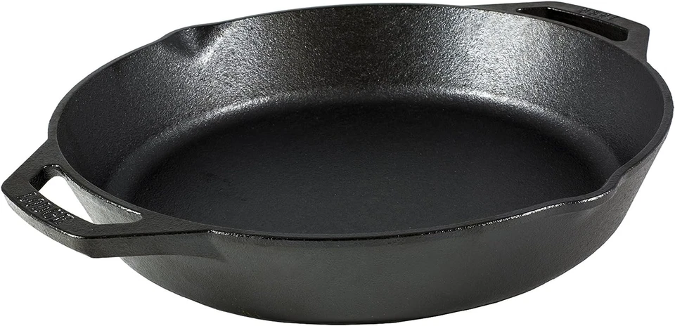 Lodge 12 Inch Pre-Seasoned Cast Iron Skillet - Dual Assist Handles - Use in the